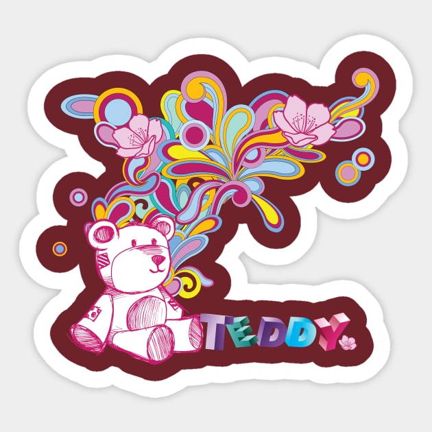 Teddy Picker Sticker by thecrunch